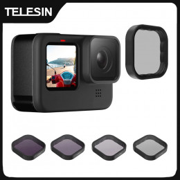 TELESIN ND8 ND16 ND32 CPL Lens Filter Set Aluminium Alloy Frame for GoPro 12  Hero 12 11 11 9 Black Action Camera ND CPL Lens