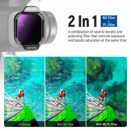 NEEWER ND/PL Filter Accessories Set For DJI Flip Drone Snap On HD Optical Glass Neutral Density Polarized ND Lens Filter Kit