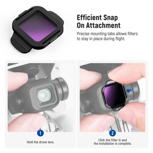 NEEWER ND/PL Filter Accessories Set For DJI Flip Drone Snap On HD Optical Glass Neutral Density Polarized ND Lens Filter Kit