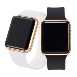 Fashion Sport Digital Watch Women Men Square LED Watches Silicone Belt Electronic Women Digital Watches Clock Montre Femme -  