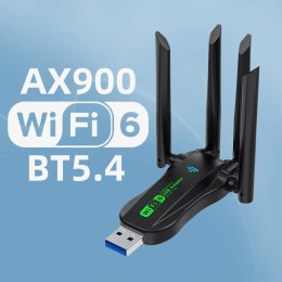 AX900 WiFi USB Adapter WiFi6 Bluetooth 5.4 Dual Band 2.4G+5.8Ghz 4 Antenna Dongle USB Wireless Card Receiver for PC/Laptop -  7