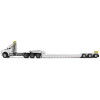 Kenworth T880 SBFA Tridem Truck with Trail King HDG Lowboy Trailer White