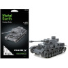Model Kit German Panzer IV Tank (Challenging Difficulty) Steel Model by Metal Earth