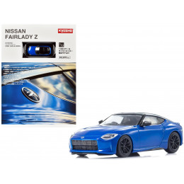 Nissan Fairlady Z RHD (Right Hand Drive) Seiran Blue with Black Top with Mini Book No.13 1/64 Diecast Model Car by Kyosho