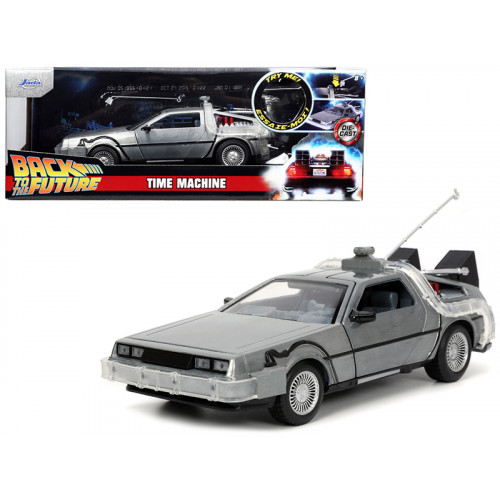 DeLorean Brushed Metal Time Machine with Lights 