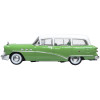 1954 Buick Century Estate Wagon Willow Green and White 1/87 (HO) Scale Diecast Model Car by Oxford Diecast