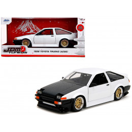 1986 Toyota Trueno (AE86) RHD (Right Hand Drive) White with Black Hood 
