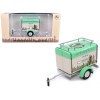 Travel Trailer Beige with Light Green Top