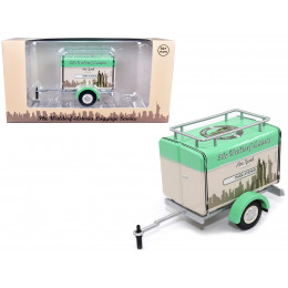 Travel Trailer Beige with Light Green Top 