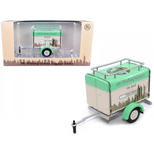 Travel Trailer Beige with Light Green Top 