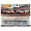 2016 Ford GT Race #67 White with Green and Red Stripes and 2016 Ford GT Race #69 Light Blue Metallic with Orange Stripes