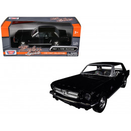 1964 1/2 Ford Mustang Black 1/24 Diecast Model Car by Motormax