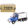 Kenworth T880S SFFA Tandem Axle with Pusher Axle OX Stampede Dump Truck Blue and Chrome