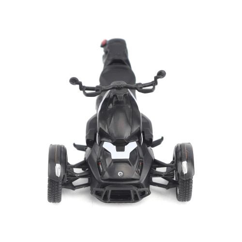 Can-Am Ryker Rally 3-Wheel Motorcycle Ghost Black 1/32 Diecast Model by BRP Models