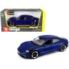Porsche Taycan Turbo S Blue Metallic 1/24 Diecast Model Car by Bburago