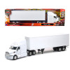 Peterbilt 387 Truck with Dry Goods Trailer White