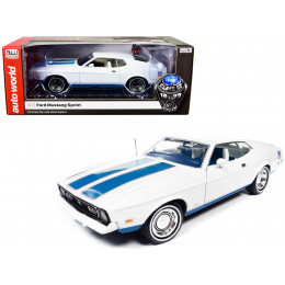 1972 Ford Mustang Sprint White with Blue Stripes 