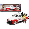 1953 Chevrolet Pickup Truck White and Red with Charro Man Diecast Figurine
