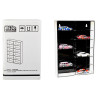 Showcase 12 Car Display Case Wall Mount with Black Back Panel