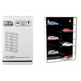 Showcase 12 Car Display Case Wall Mount with Black Back Panel 