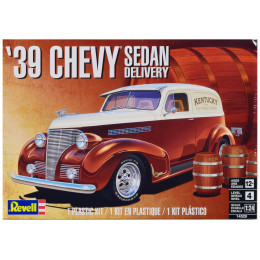 Level 4 Model Kit 1939 Chevrolet Sedan Delivery with Barrel Accessories 1/24 Scale Model by Revell
