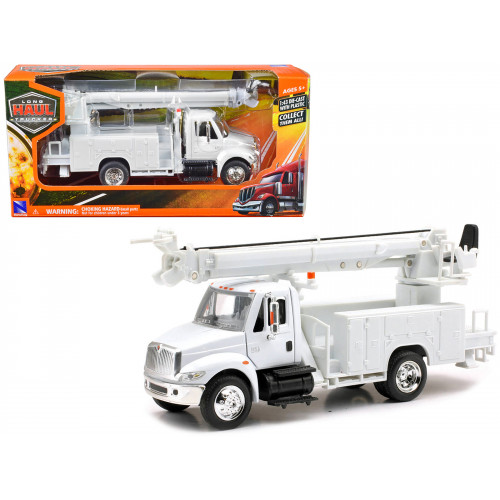 International 4200 Digger Service Truck White 