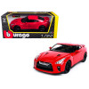 2017 Nissan GT-R R35 Red 1/24 Diecast Car Model by BBurago