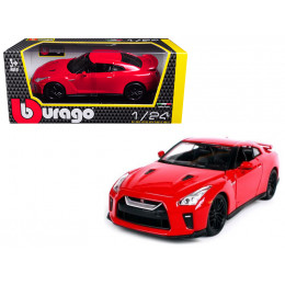 2017 Nissan GT-R R35 Red 1/24 Diecast Car Model by BBurago