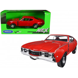 1968 Oldsmobile 442 Red 1/24 Diecast Model Car by Welly