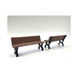 Bench Accessory 2 Piece Set for 1/18 Scale Models by American Diorama