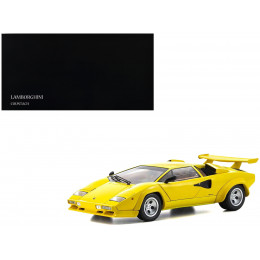 Lamborghini Countach LP 5000 Quattrovalvole Yellow 1/18 Diecast Model Car by Kyosho