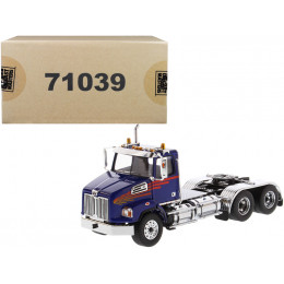 Western Star 4700 SB Tandem Day Cab Tractor Blue 1/50 Diecast Model by Diecast Masters