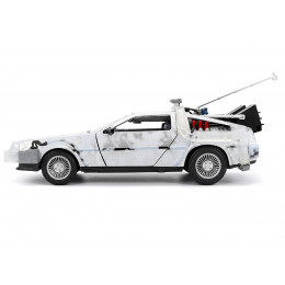 DMC DeLorean Time Machine Brushed Metal (Frost Version) with Lights 