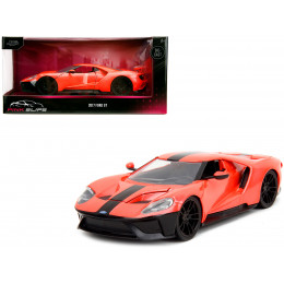 2017 Ford GT Light Red Metallic with Black Stripe 
