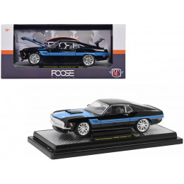 1970 Ford Mustang Gambler 514 Black with Blue Stripes 
