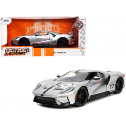 2017 Ford GT #17 Silver Metallic with Black Stripes 