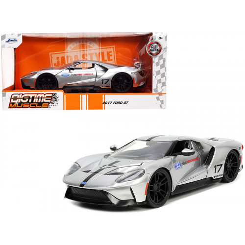 2017 Ford GT #17 Silver Metallic with Black Stripes 