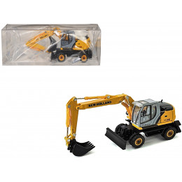 New Holland WE170 Wheeled Excavator Yellow 1/87 (HO) Diecast Model by Promotex