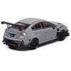 Subaru VAB WRX STI S4 Gray with Red Interior with Extra Wheels 1/64 Diecast Model Car by CM Model