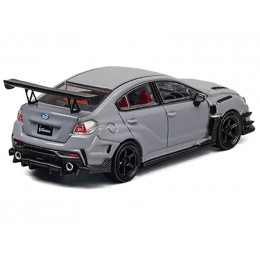 Subaru VAB WRX STI S4 Gray with Red Interior with Extra Wheels 1/64 Diecast Model Car by CM Model