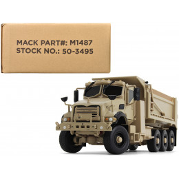 Mack Defense M917A3 Heavy Dump Truck Tan 1/50 Diecast Model by First Gear