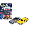 1967 Chevrolet Camaro Yenko Blue Metallic with Black Top and 1970 Chevrolet Nova Yenko Deuce Yellow MCACN (Muscle Car & Corvette Nationals) Set of 2 Cars Limited Edition to 2004 pieces Worldwide 1/64 Diecast Model Cars by Johnny Lightning
