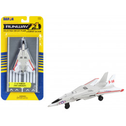 Grumman F-14 Tomcat Fighter Aircraft Gray with Red Stripes 