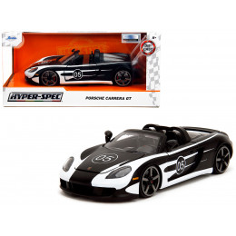 Porsche Carrera GT Convertible #05 Black with White Graphics 
