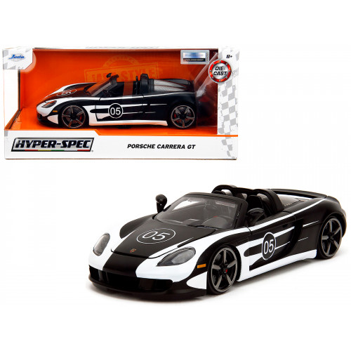 Porsche Carrera GT Convertible #05 Black with White Graphics 