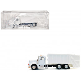 Peterbilt 367 Garbage Truck White 1/87 (HO) Plastic Model Car by Promotex