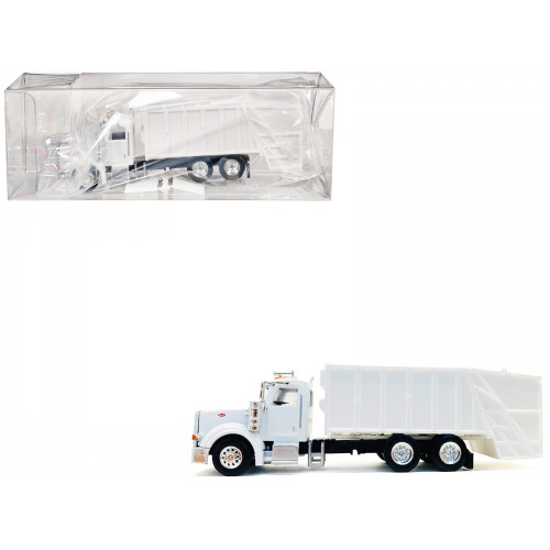 Peterbilt 367 Garbage Truck White 1/87 (HO) Plastic Model Car by Promotex