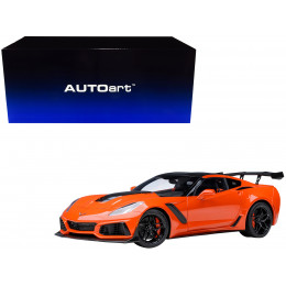 2019 Chevrolet Corvette C7 ZR1 Sebring Orange Tintcoat with Carbon Top 1/18 Model Car by Autoart