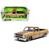 1985 Chevrolet C-10 Pickup Truck Yellow with Brown Top (Rusted) and Daytona Wire Wheels