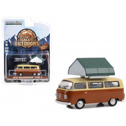 1978 Volkswagen Type 2 (T2B) Van Panama Brown and Dakota Beige with White Interior and Camp'otel Cartop Sleeper Tent 